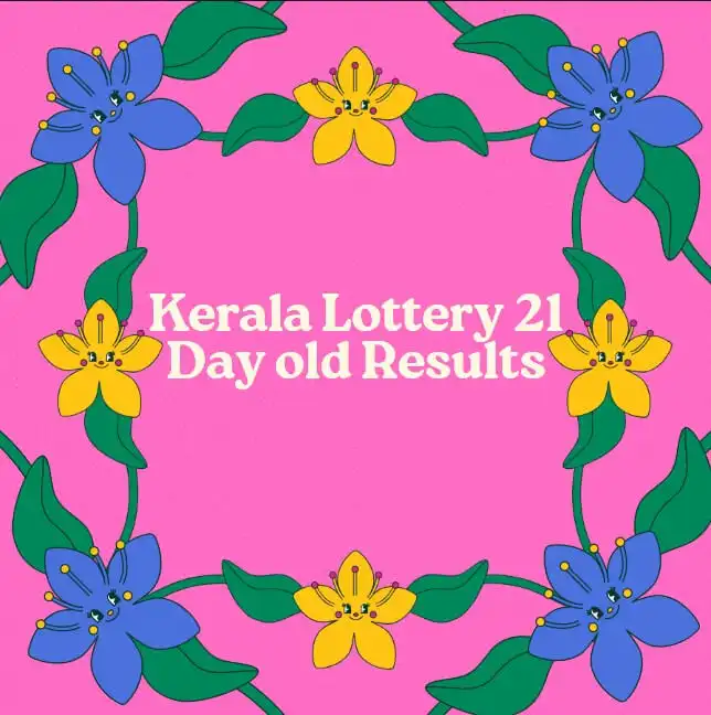 Kerala Lottery Result 21 days old Feature Image with Kerala colourful design